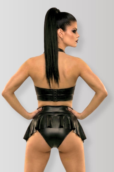 Wetlook mini skirt