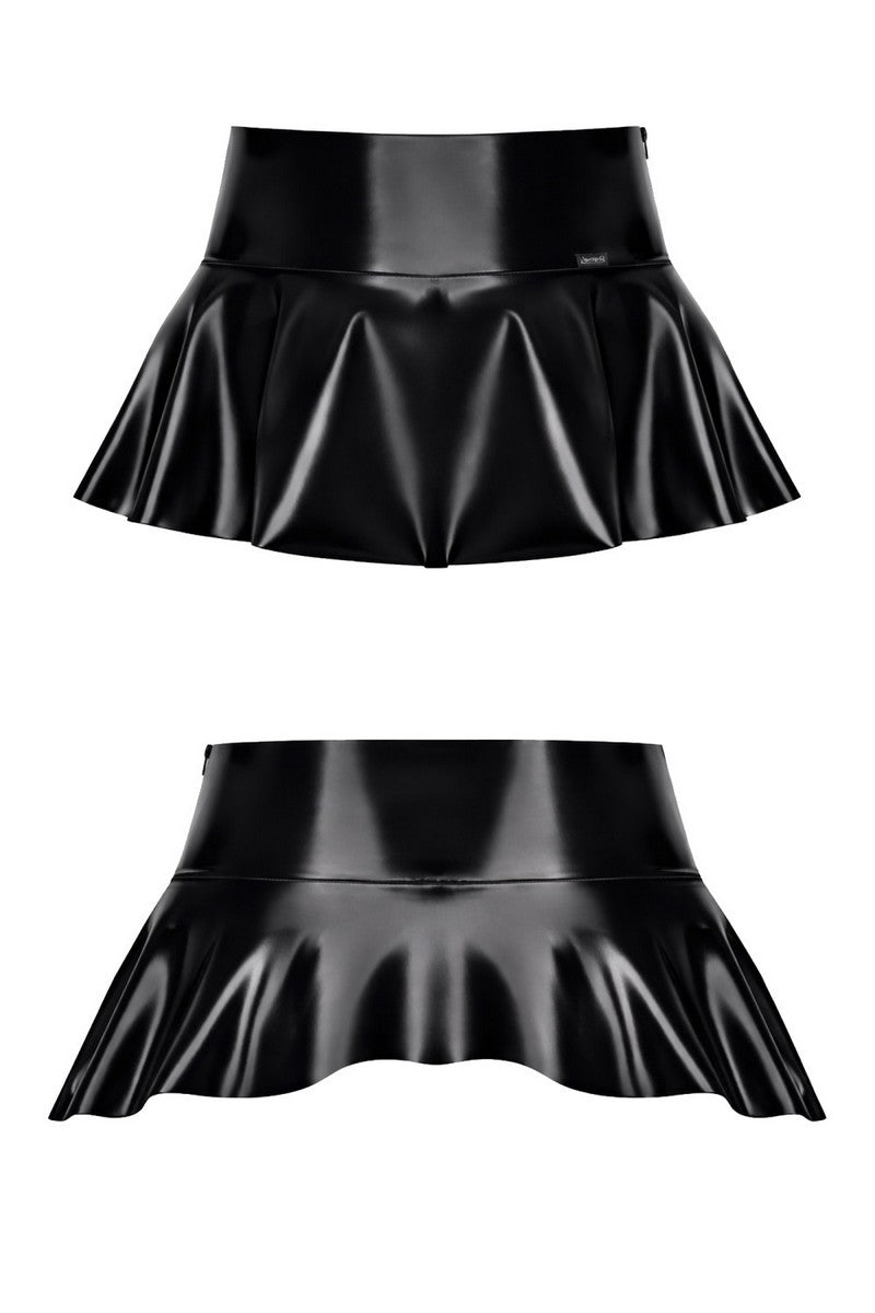 Wetlook mini skirt