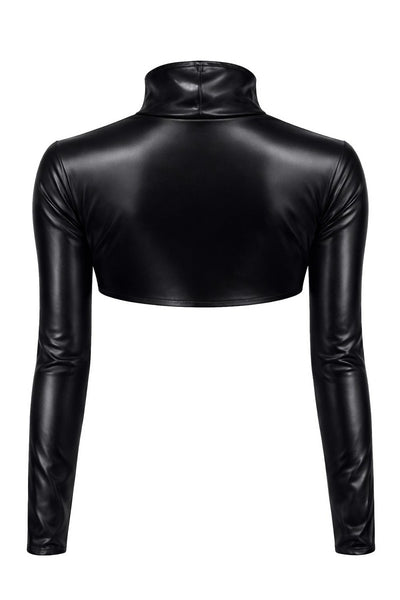 Wetlook crop jacket