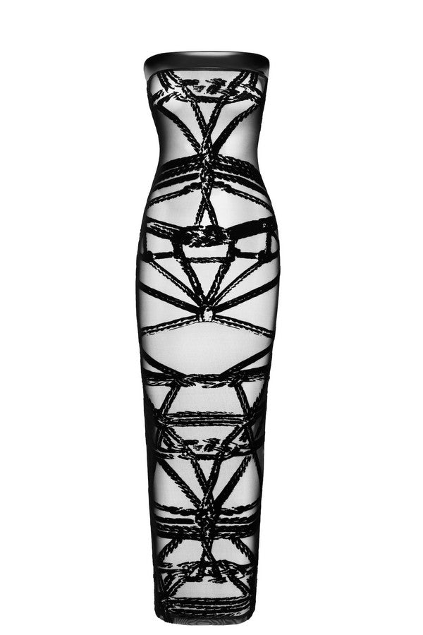 F358 Bondesque Opera Off-shoulder long dress