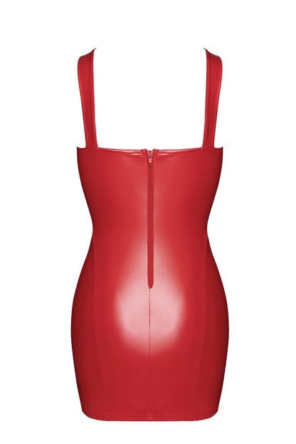 F364 Bombshell Lace-Up Mini Dress Red
