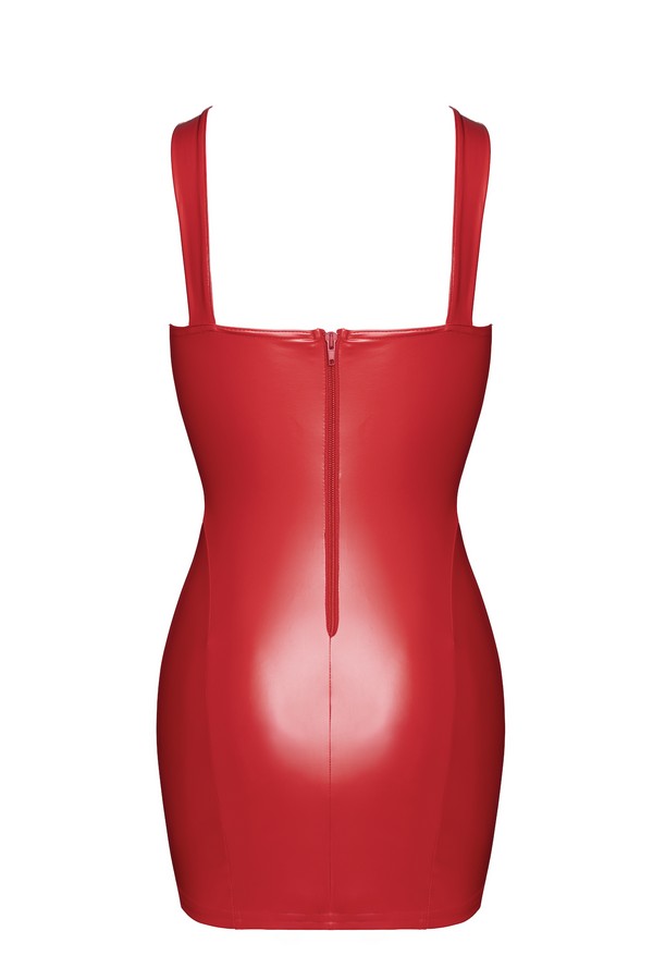 F364 Bombshell Lace-Up Mini Dress Red