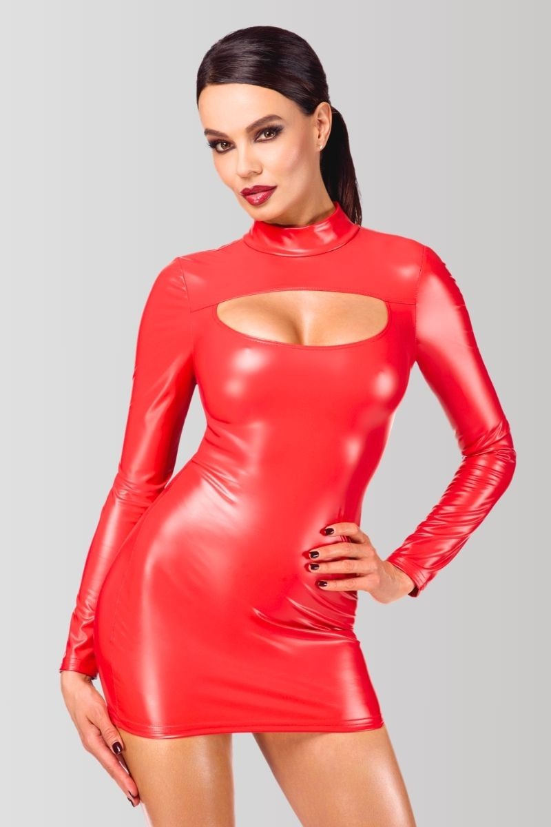 F367 Bombshell Bodycon Dress Red