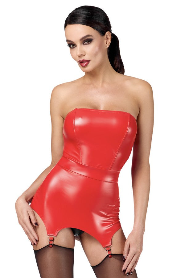 F368 Bombshell fierce corset-belt red