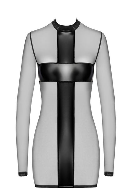 F369 Crossfire Mesh & Wetlook Mini dress