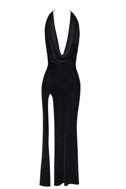 F373 Onyx Liquid Long dress