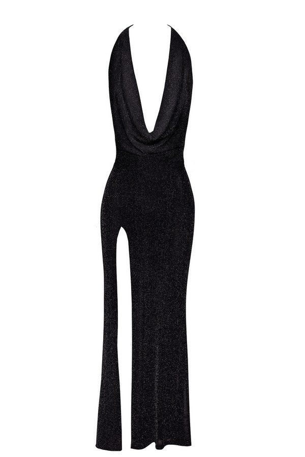 F373 Onyx Liquid Long dress