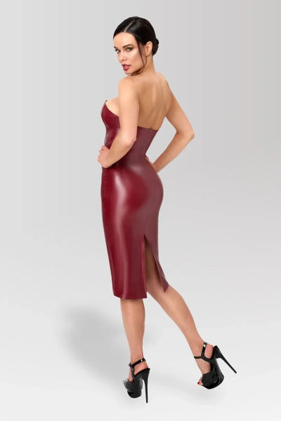 F396 Dark Romance Corset Midi Dress