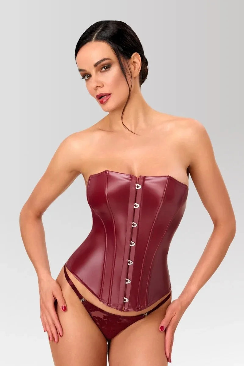 F398 Bordeaux Affair Boned Corset