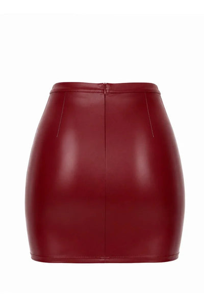 F399 Bordeaux Affair Mini Skirt