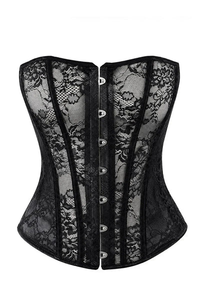 F406 Lace & Powerwetlook Corset