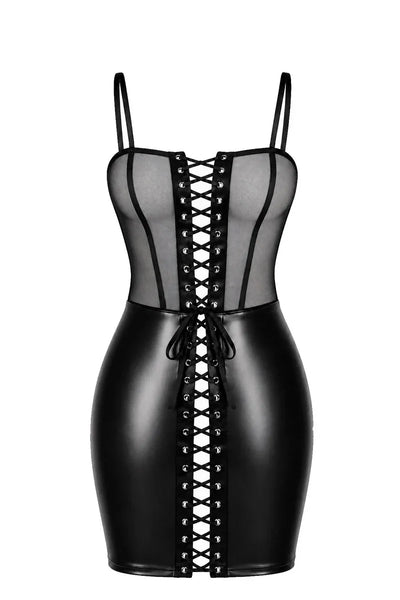 F409 Do Not Disturb Lace-Up Mini Dress