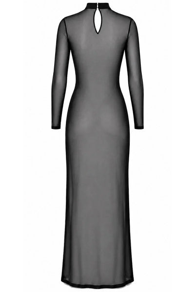 F410 Do Not Disturb Lace-Up Maxi Dress