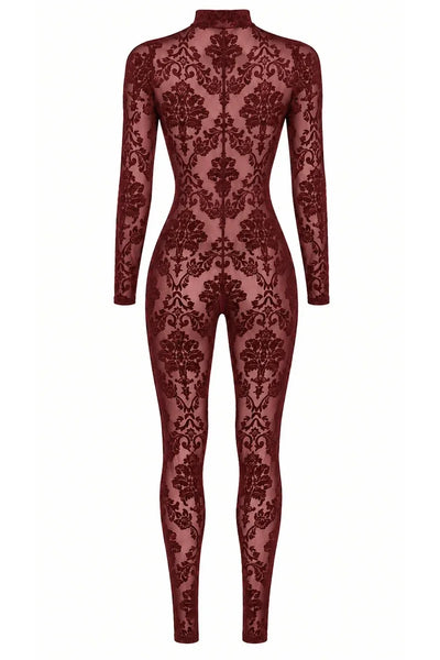 F421 Masquerade Three-Way Zip Catsuit