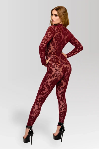 F421 Masquerade Three-Way Zip Catsuit