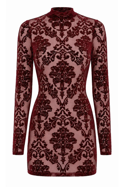 F423 Masquerade Open-Back Mini Dress