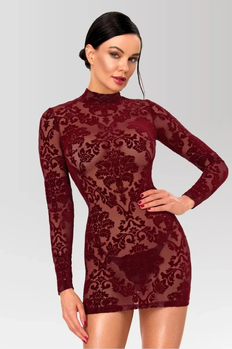 F423 Masquerade Open-Back Mini Dress