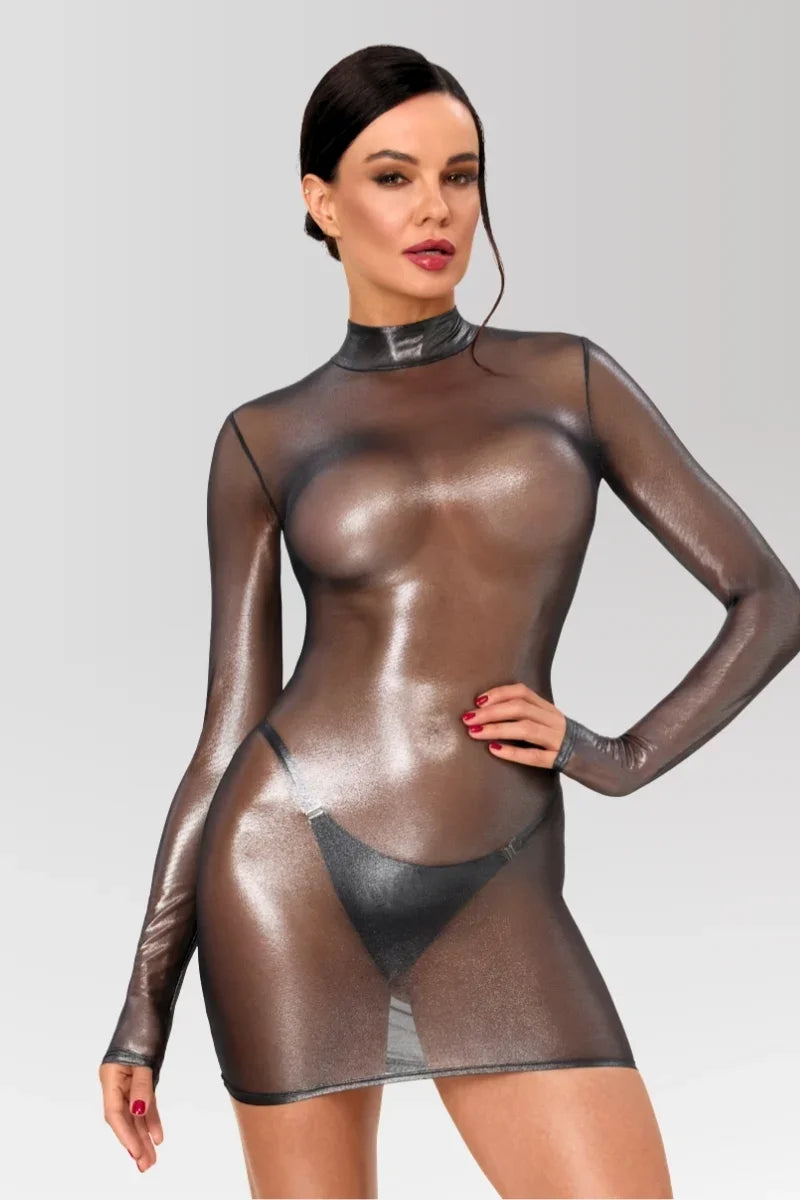 F431 Moondust Open-Back Mini Dress