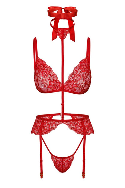 Red Lace Kiss Set 243