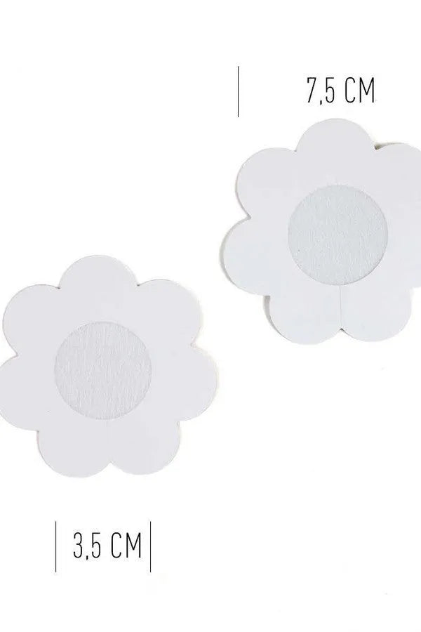 Adhesive flower nipple covers