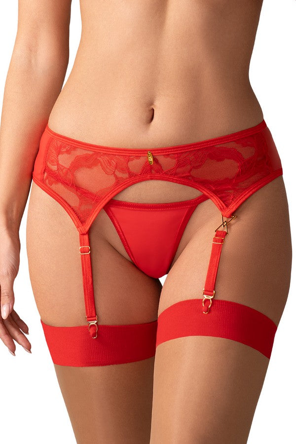 Aliosa Red Suspender Belt