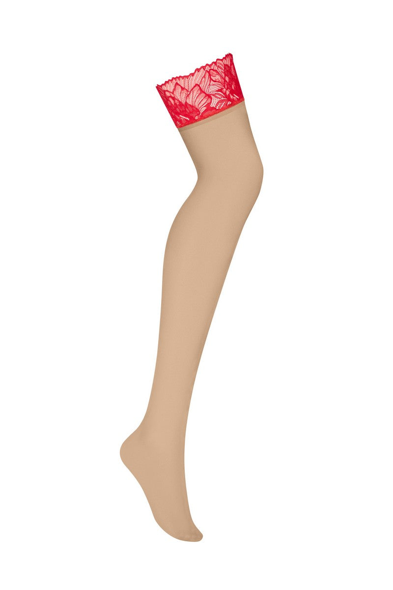 Beige & red stockings Matildea