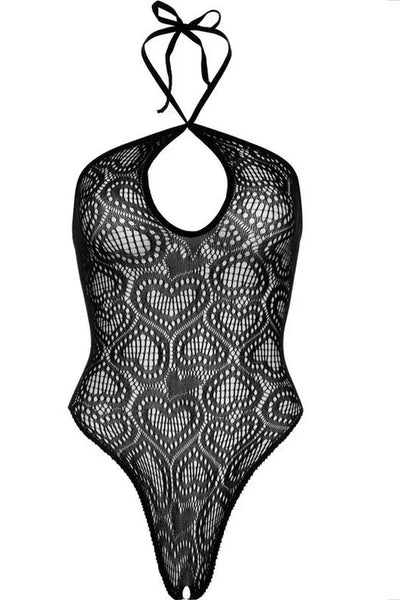Body résille Feels Like Love noir par Leg Avenue
