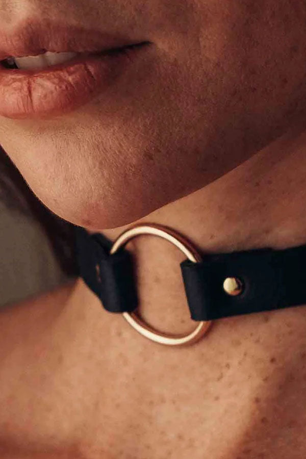 Choker cuir végan Maze par Bijoux Indiscrets