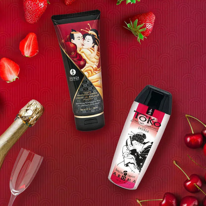 Coffret Secrets de Geisha vin pétillant fraise-Shunga