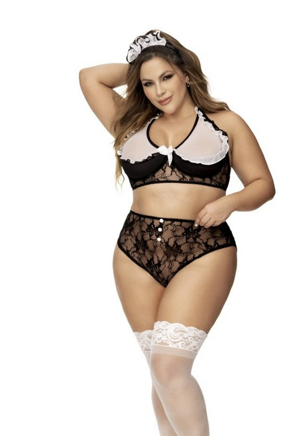 Costume grande taille soubrette sexy par Mapalé lingerie