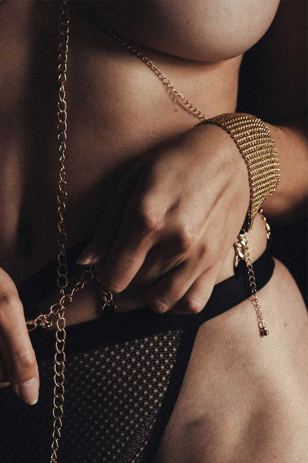 Désir Metallic Gold Handcuffs