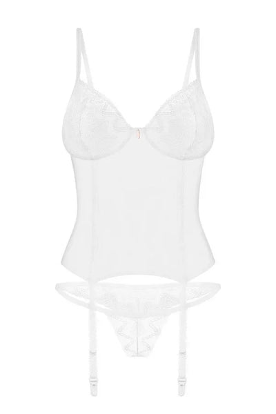 Guêpière blanche Alissium par Obsessive