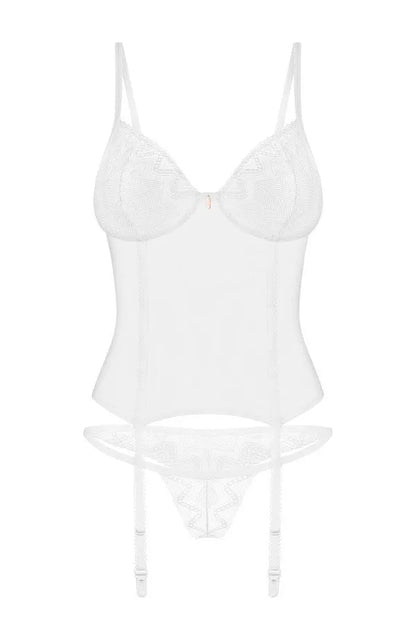 Guêpière blanche Alissium par Obsessive