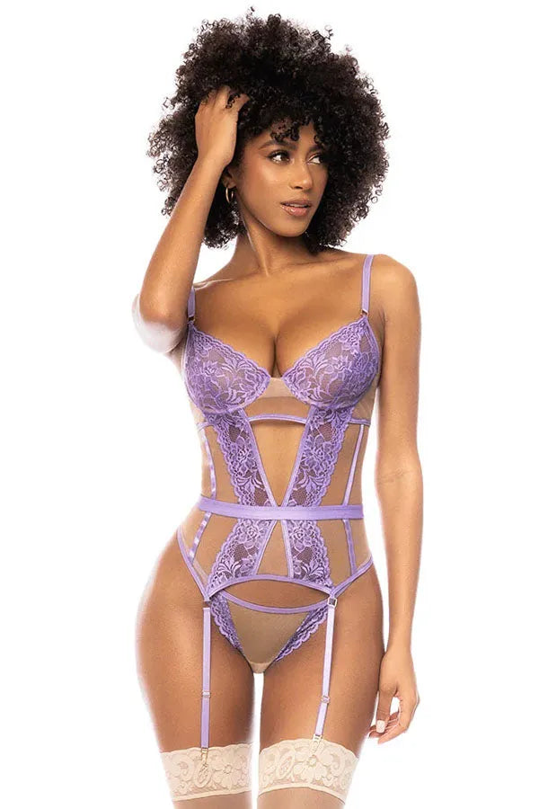 Guépière Dana violette par Mapalé lingerie