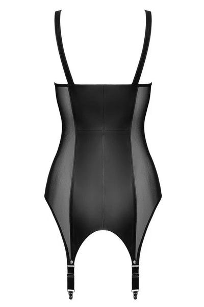 Guêpière en cuir zip intégral par Zado