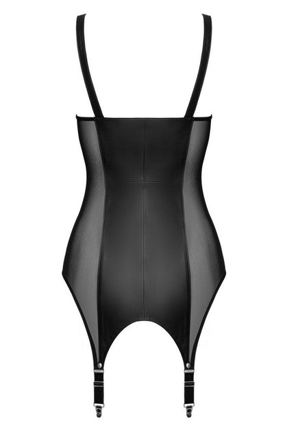 Guêpière en cuir zip intégral par Zado