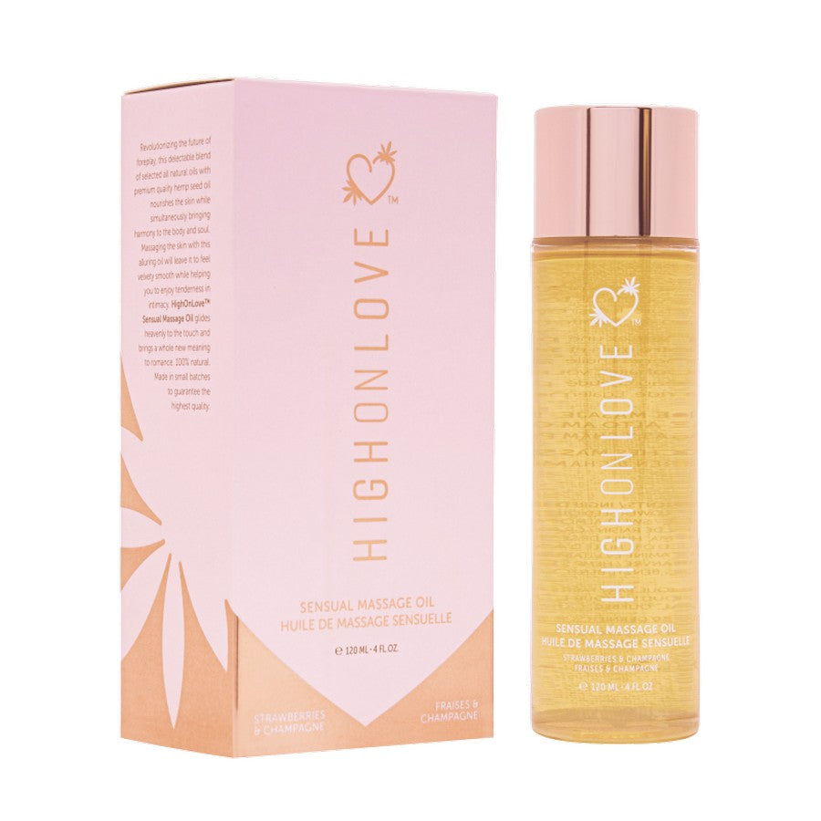 Huile de massage fraises et champagne 120 ml