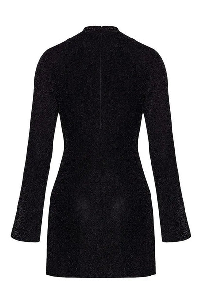 Mini-robe résille noire Ligne Privée par Noir Handmade