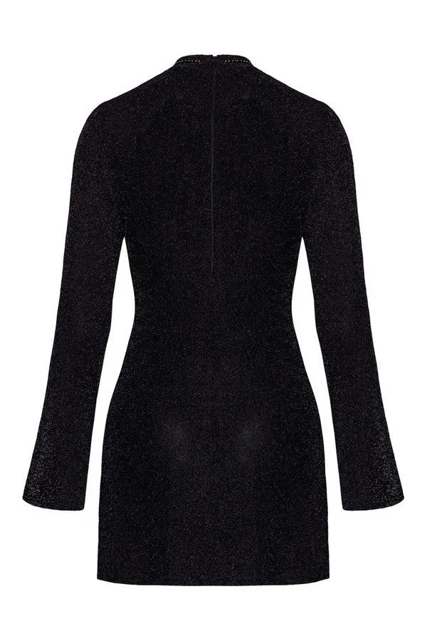 Mini-robe résille noire Ligne Privée par Noir Handmade