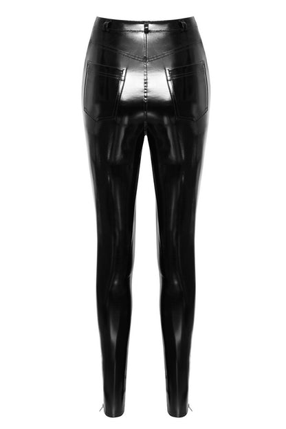 Pantalon vinyle noir par Black Level