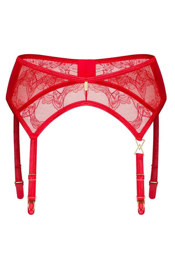 Porte-jarretelles rouge Aliosa par Obsessive