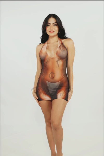 Raw Energy Printed Dress