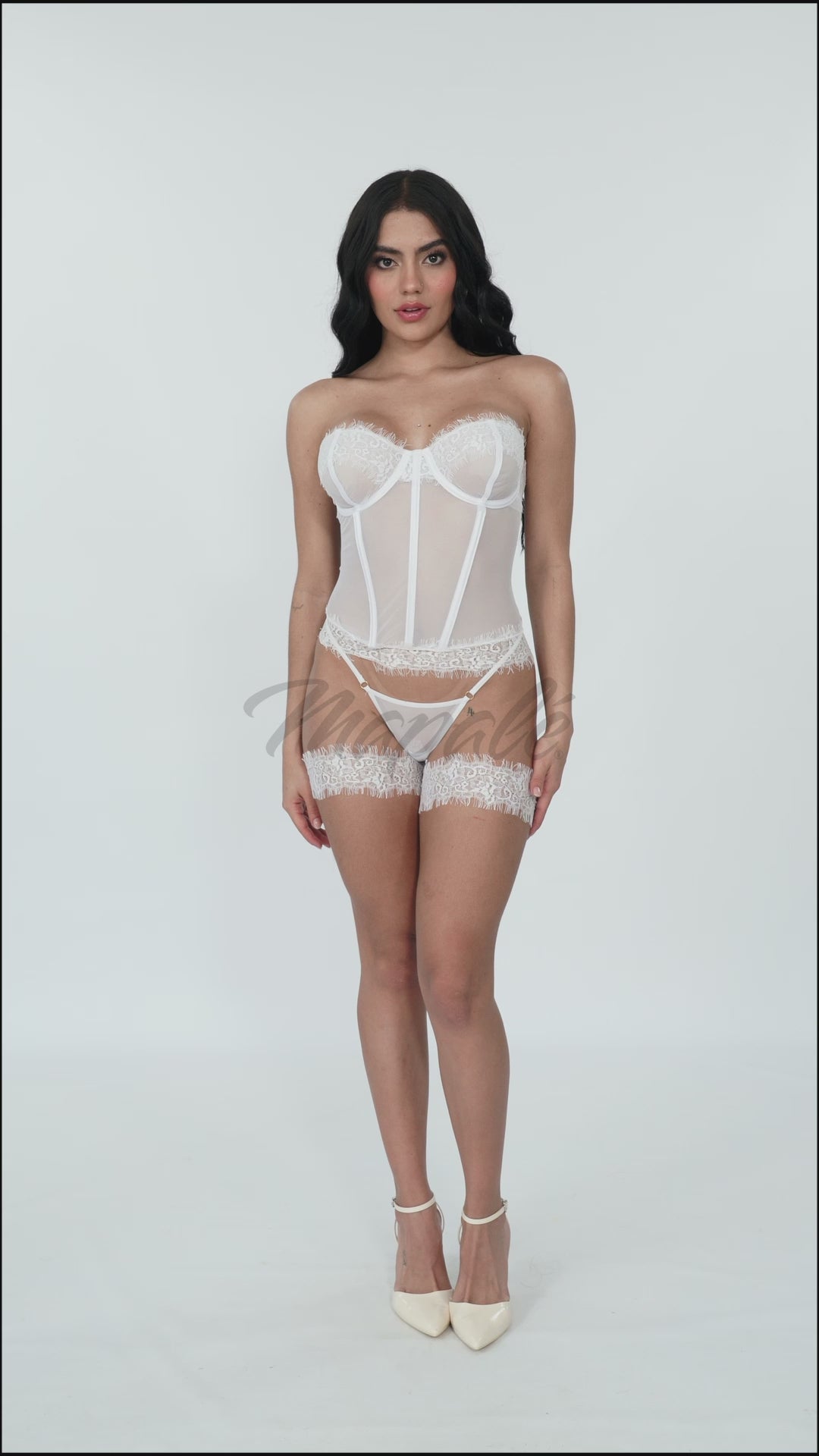 Load video: Lace and Serenity underwired corset