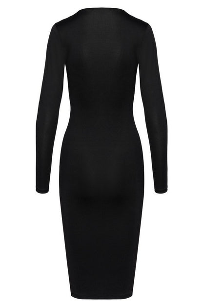 Black long sleeve dress