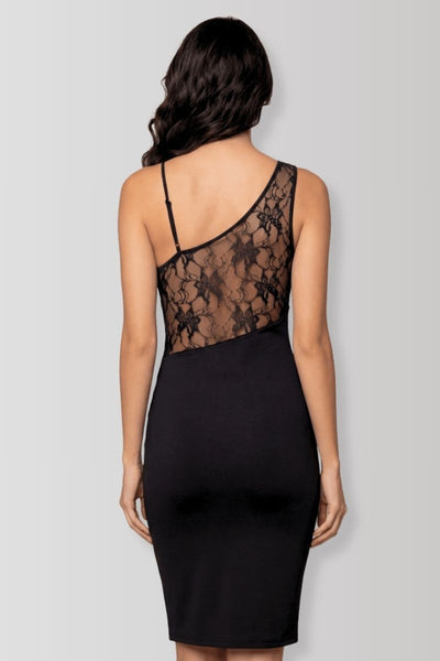 Victoria black midi dress