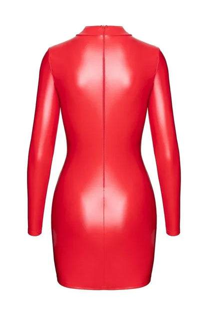 Robe alcôve Vixen F367 rouge par Noir Handmade