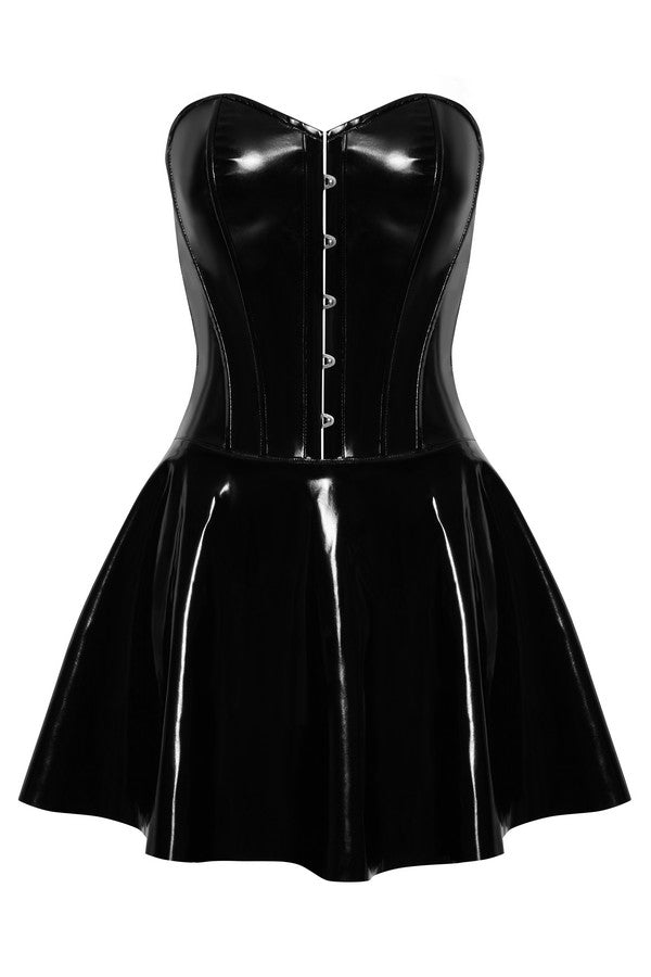 Robe corset vinyle par Black Level