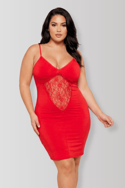 Emilia red mini dress