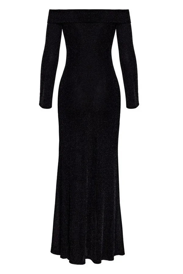 Robe longue noire Ligne Privée par Noir Handmade