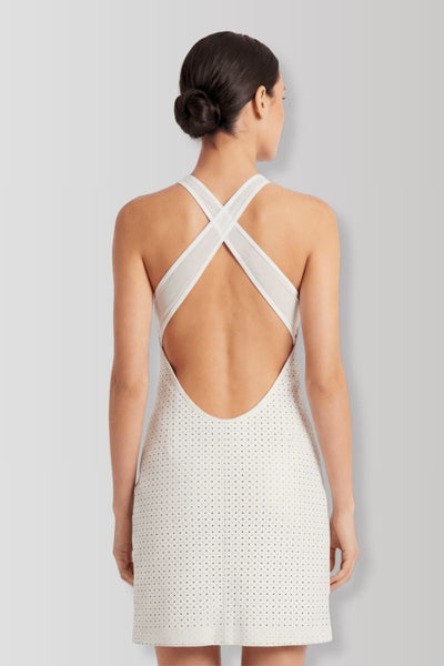 Margot white wetlook mini dress